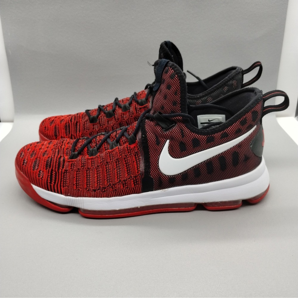 Nike KD 9 University Red Black Basketball Shoes 843392-610 Mens Size 14